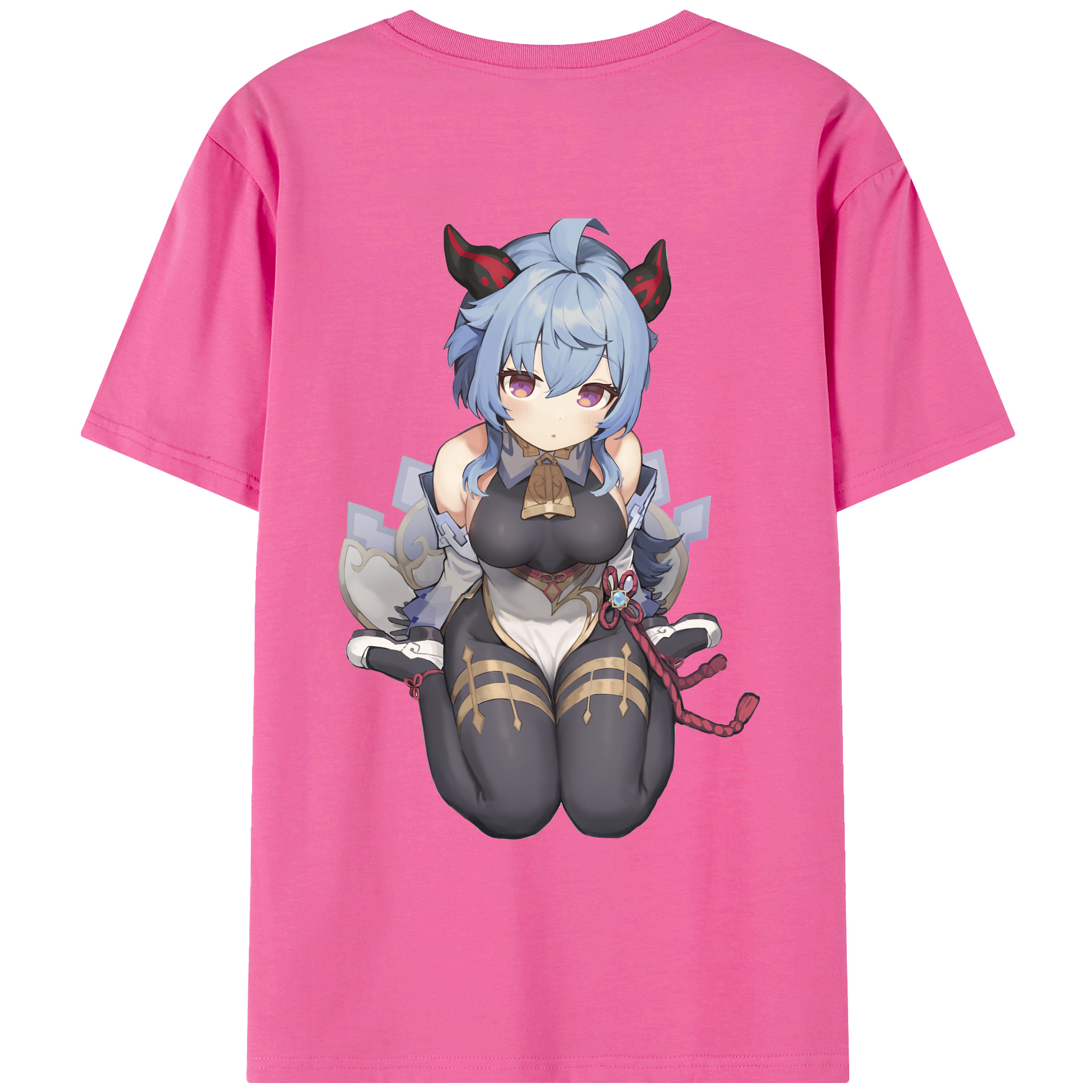 げんし神 甘雨 かんう genshin Ganyu レディース半袖Tシャツ(バックプリント)
